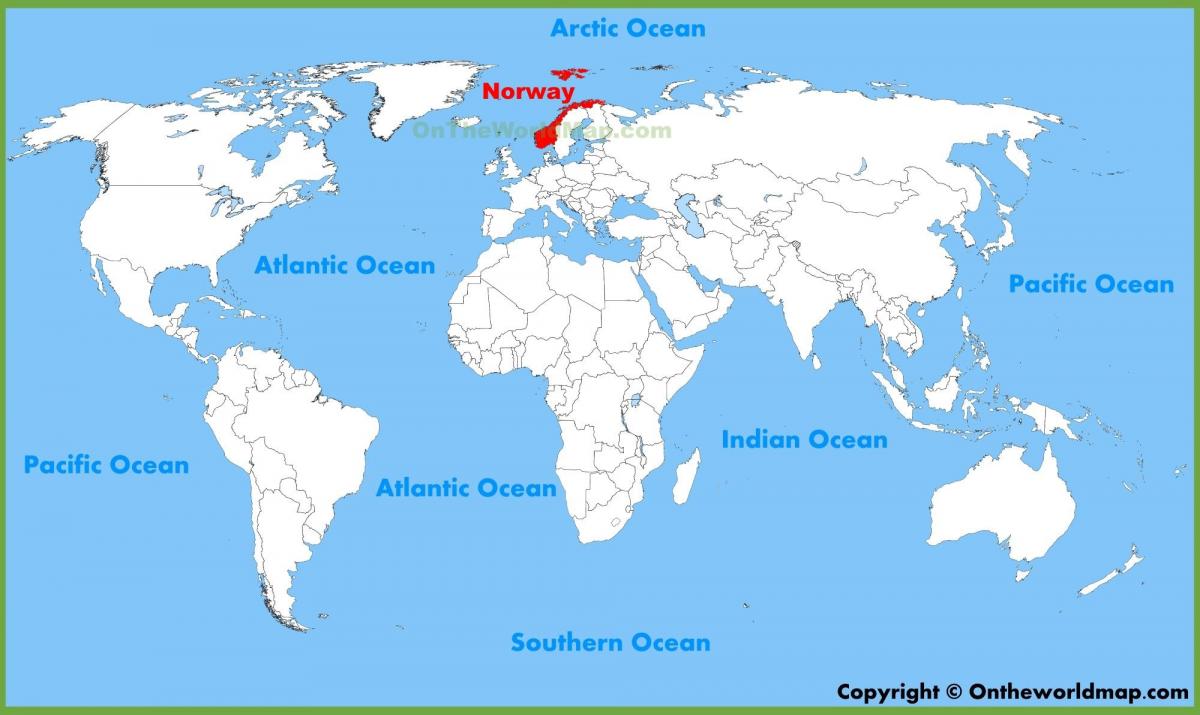 дэлхийн газрын зураг харагдаж байгаа Норвеги