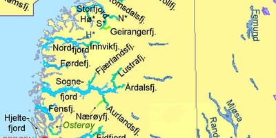 Зураг Норвеги харагдаж байгаа fjords
