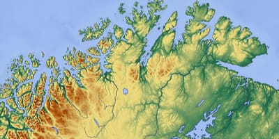 Хойд Норвегийн газрын зураг