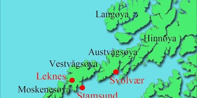 Lofoten арлууд Норвеги улс газрын зураг