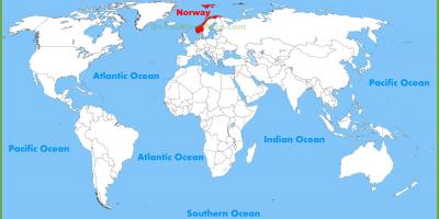 Дэлхийн газрын зураг харагдаж байгаа Норвеги
